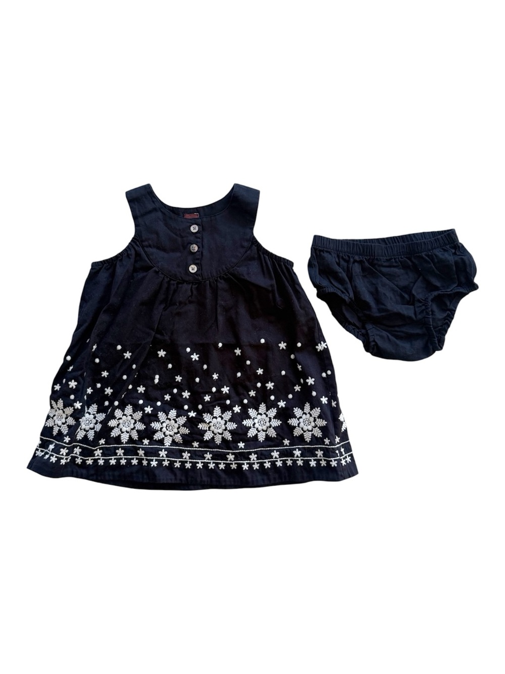 Tea Collection Embroidered Dress Set size 18-24M